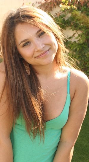 18 year old beauty Kaci Starr stripping off satin bra and panty set